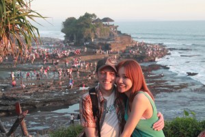 Misa and Bryan at Tanah Lot